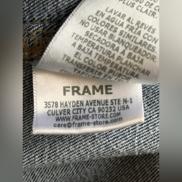 FRAME Women's Le High Flare Dark Wash Jeans Size 26 - Picture 11 of 15